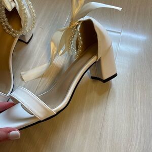 Wedding block heels